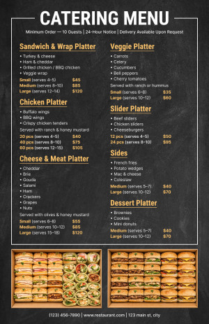 Party Platter Catering Menu